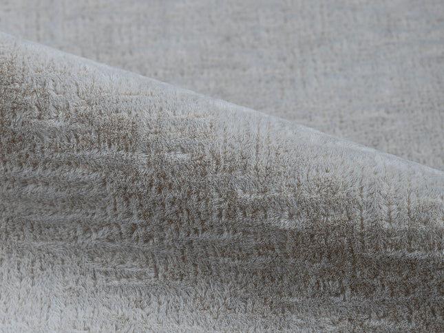 Light Beige Taupe Colour Textured Velvet Flock Easy Clean Sofa, Chair and Curtain Fabric
