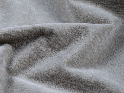 Light Beige Taupe Colour Textured Velvet Flock Easy Clean Sofa, Chair and Curtain Fabric