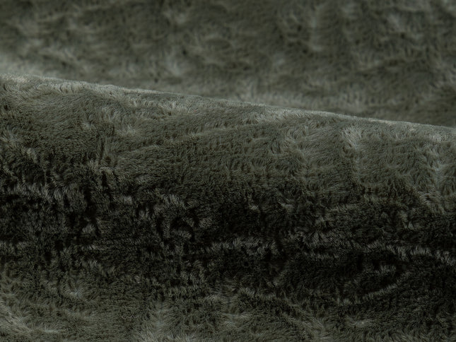 Olive Green Colour Textured Velvet Flock Easy Clean Sofa, Chair and Curtain Fabric