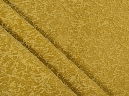 Dark Lime Green Colour Textured Velvet Flock Readymade Curtain