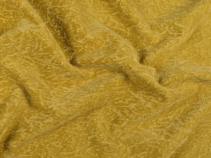 Dark Lime Green Colour Textured Velvet Flock Easy Clean Sofa, Chair and Curtain Fabric
