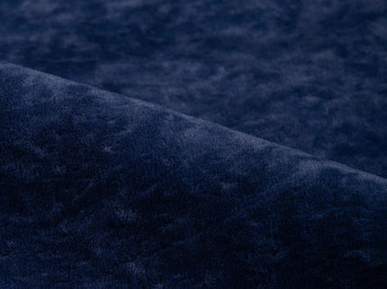 Dark Navy Blue Colour Textured Velvet Flock Easy Clean Sofa, Chair and Curtain Fabric
