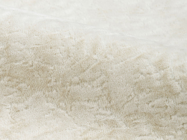 Light cream Colour Textured Velvet Flock Easy Clean Sofa, Chair and Curtain Fabric