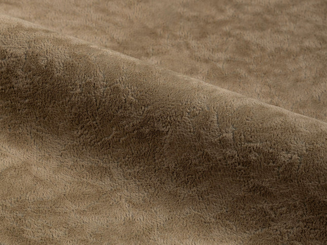 Cedar Brown Colour Textured Velvet Flock Easy Clean Sofa, Chair and Curtain Fabric