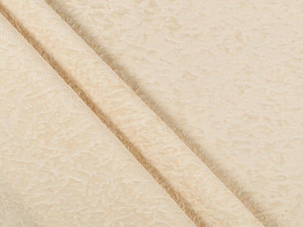 Light Camel Yellow Colour Textured Velvet Flock Easy Clean Sofa, Chair and Curtain Fabric