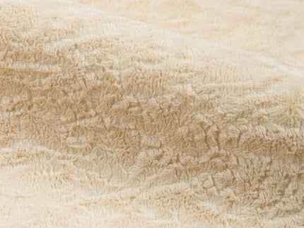Light Camel Yellow Colour Textured Velvet Flock Easy Clean Sofa, Chair and Curtain Fabric