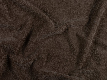 Dark Brown colour Colour Textured Velvet Flock Easy Clean Sofa, Chair and Curtain Fabric