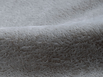 Beige Grey Colour Textured Velvet Flock Easy Clean Sofa, Chair and Curtain Fabric