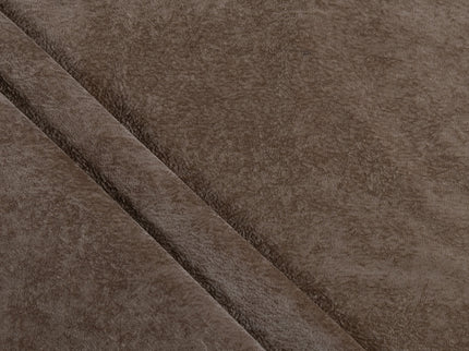 Brown Colour Textured Velvet Flock Readymade Curtain
