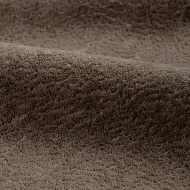 Brown Colour Textured Velvet Flock Easy Clean Sofa, Chair and Curtain Fabric