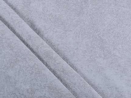 Silver Grey Colour Textured Velvet Flock Easy Clean Sofa, Chair and Curtain Fabric