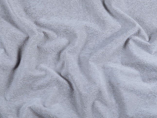 Silver Grey Colour Textured Velvet Flock Easy Clean Sofa, Chair and Curtain Fabric