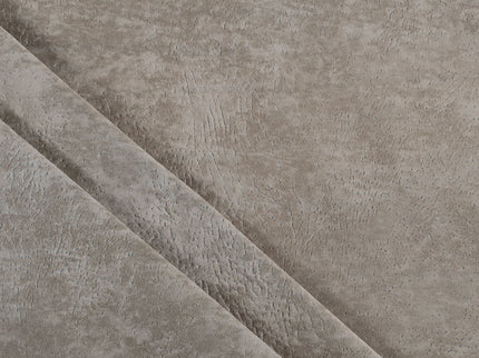 Desert Brown Colour Textued Velvet Flock Easy Clean Sofa, Chair and Curtain Fabric
