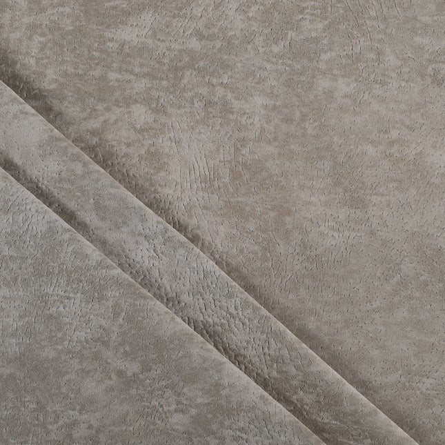 Desert Brown Colour Textued Velvet Flock Easy Clean Sofa, Chair and Curtain Fabric