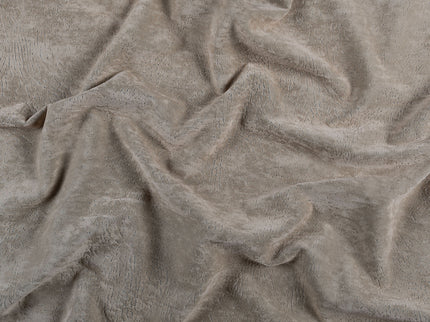 Desert Brown Colour Textued Velvet Flock Easy Clean Sofa, Chair and Curtain Fabric