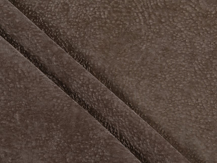Dark Brown Colour Textured Velvet Readymade Curtain
