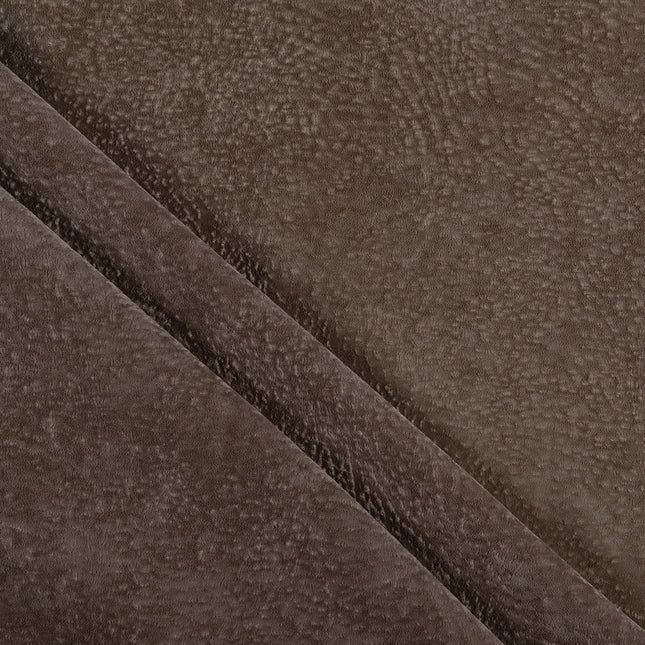 Dark Brown Colour Textured Velvet Readymade Curtain