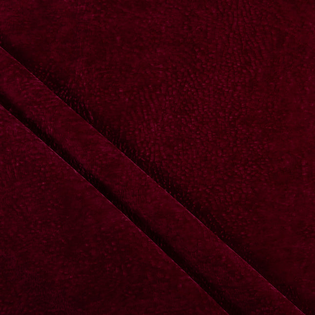 Maroon Colour Textured Velvet Readymade Curtain
