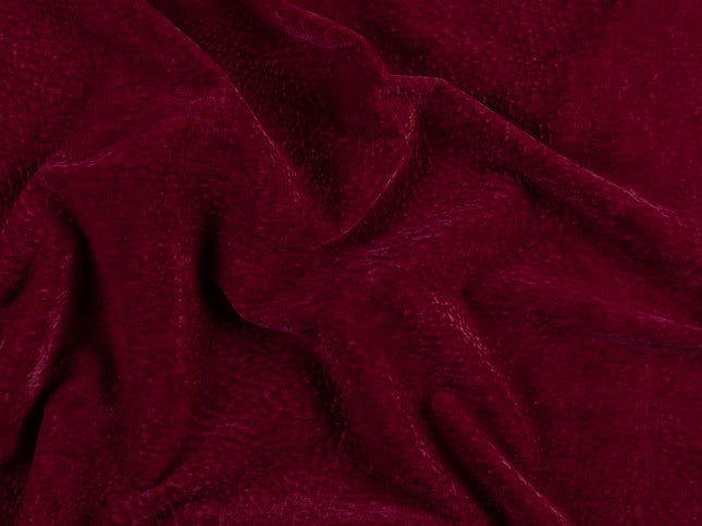 Maroon Colour Textured Velvet Flock Easy Clean Sofa, Chair and Curtain Fabric