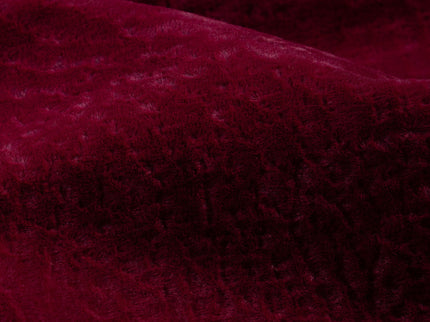 Maroon Colour Textued Velvet Flock Easy Clean Sofa, Chair and Curtain Fabric
