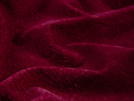 Maroon Colour Textued Velvet Flock Easy Clean Sofa, Chair and Curtain Fabric