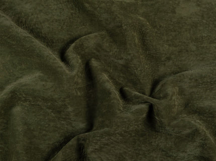 Olive Green Colour Textued Velvet Flock Easy Clean Sofa, Chair and Curtain Fabric