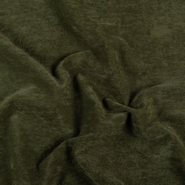 Olive Green Colour Textued Velvet Flock Easy Clean Sofa, Chair and Curtain Fabric