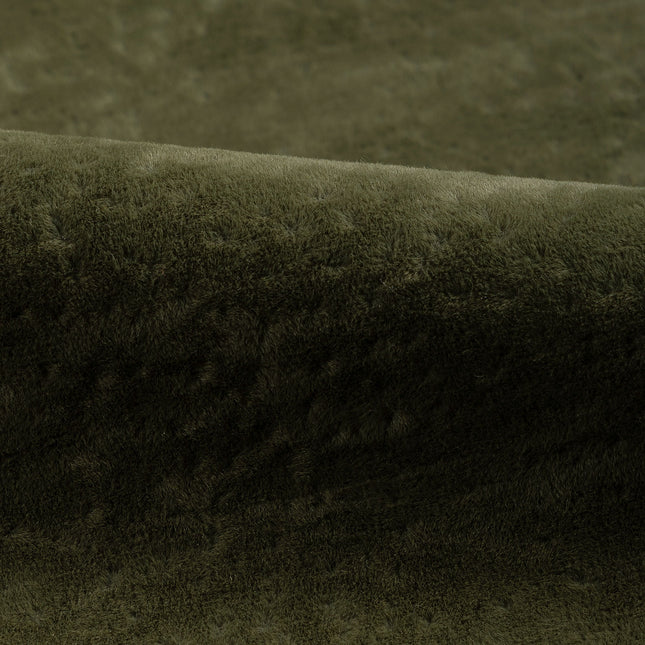 Olive Green Colour Textued Velvet Flock Easy Clean Sofa, Chair and Curtain Fabric