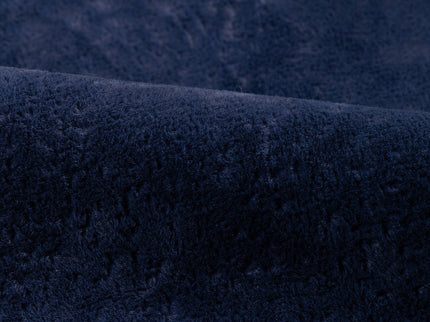 Royal Navy Blue Colour Textued Velvet Flock Easy Clean Sofa, Chair and Curtain Fabric