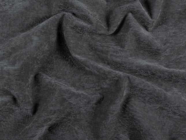 Dark Ash Brown Colour Textued Velvet Flock Easy Clean Sofa, Chair and Curtain Fabric