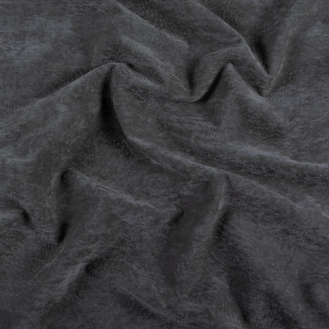 Dark Ash Brown Colour Textued Velvet Flock Easy Clean Sofa, Chair and Curtain Fabric
