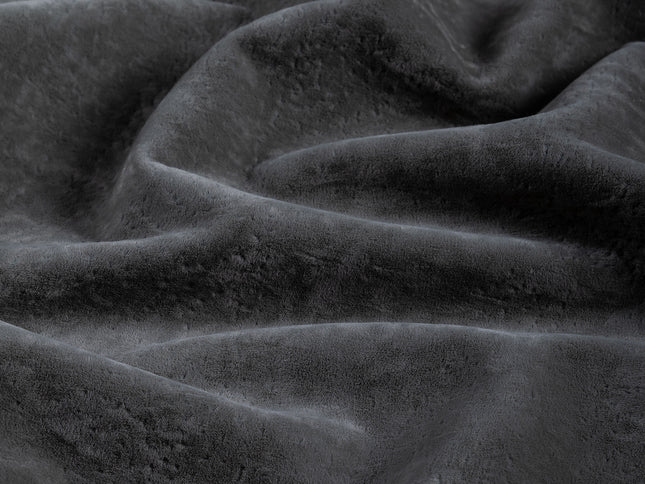 Dark Ash Brown Colour Textued Velvet Flock Easy Clean Sofa, Chair and Curtain Fabric