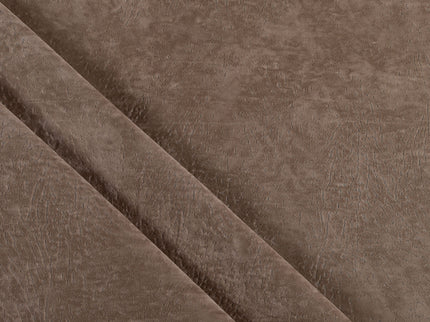 Medium Brown Colour Textued Velvet Flock Easy Clean Sofa, Chair and Curtain Fabric