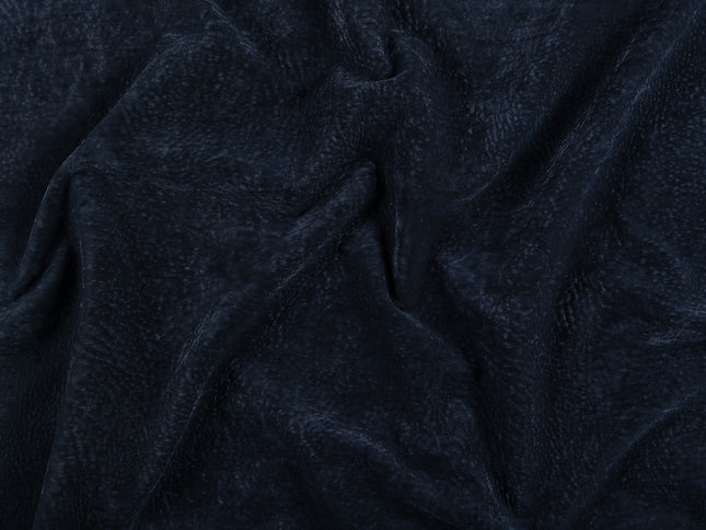 Charcoal Black Colour Textued Velvet Flock Easy Clean Sofa, Chair and Curtain Fabric