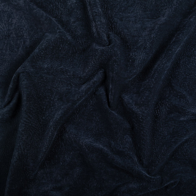Charcoal Black Colour Textued Velvet Flock Easy Clean Sofa, Chair and Curtain Fabric