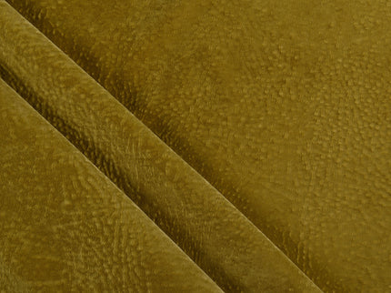 Dark Yellow Colour Textued Velvet Flock Easy Clean Sofa, Chair and Curtain Fabric