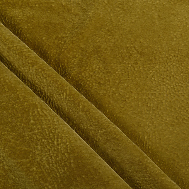 Dark Yellow Colour Textured Velvet Flock Readymade Curtain