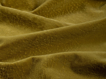 Dark Yellow Colour Textued Velvet Flock Easy Clean Sofa, Chair and Curtain Fabric