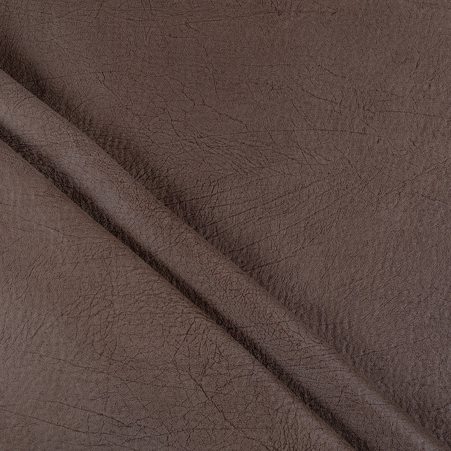 Mocha Brown Colour Leather like Textured Suede Sofa and Chair Fabric