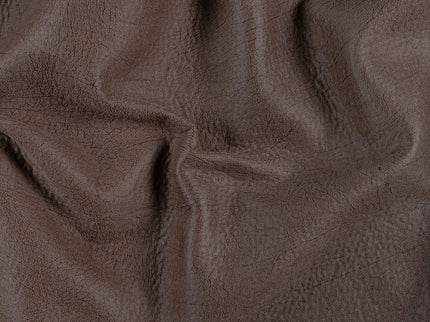 Mocha Brown Colour Leather like Textured Suede Sofa and Chair Fabric