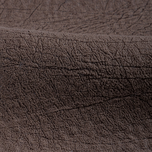 Mocha Brown Colour Leather like Textured Suede Sofa and Chair Fabric