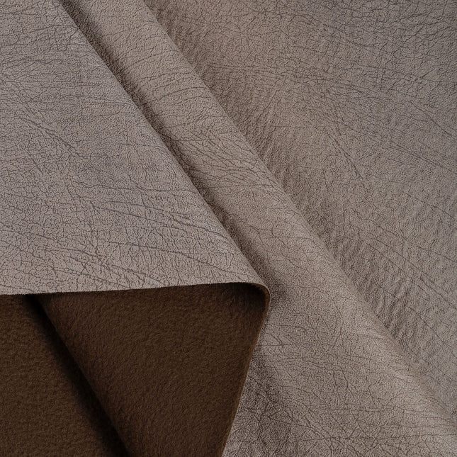 Wood Brown Colour Leather like Textured Suede Sofa and Chair Fabric