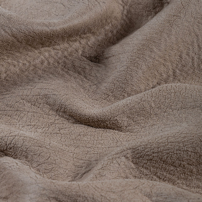 Wood Brown Colour Leather like Textured Suede Sofa and Chair Fabric
