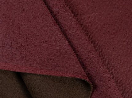 Burgundy Colour Leather like Textured Suede Sofa and Chair Fabric