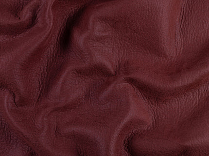 Burgundy Colour Leather like Textured Suede Sofa and Chair Fabric