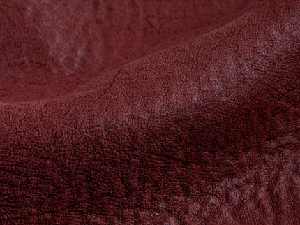 Burgundy Colour Leather like Textured Suede Sofa and Chair Fabric