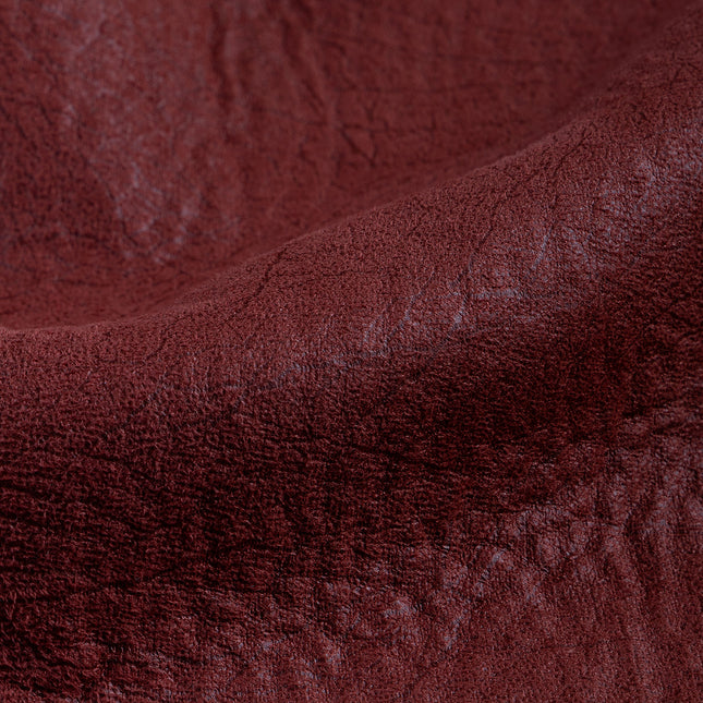 Burgundy Colour Leather like Textured Suede Sofa and Chair Fabric