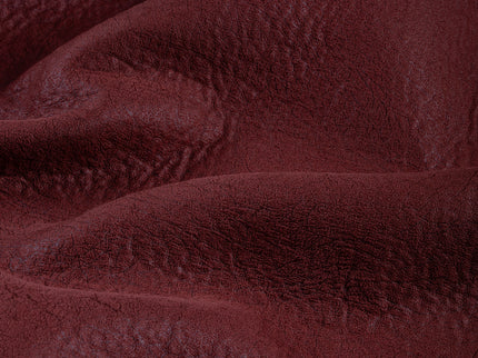 Burgundy Colour Leather like Textured Suede Sofa and Chair Fabric