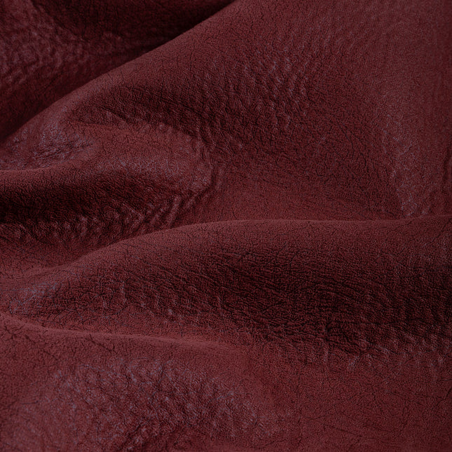 Burgundy Colour Leather like Textured Suede Sofa and Chair Fabric