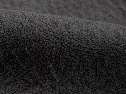 Charcoal Grey Colour Leather like Textured Suede Sofa and Chair Fabric